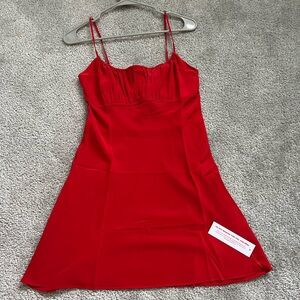 NWT Realisation Par the Lilou milkmaid dress in real red size m